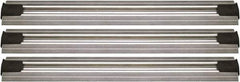 Quantum Storage - 2-1/2" Wide, Open Shelving Accessory/Component - Aluminum, Anodized Aluminum Finish, 84" Long, Use with Wire Shelving Units - Eagle Tool & Supply