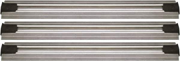 Quantum Storage - 2-1/2" Wide, Open Shelving Accessory/Component - Aluminum, Anodized Aluminum Finish, 96" Long, Use with Wire Shelving Units - Eagle Tool & Supply