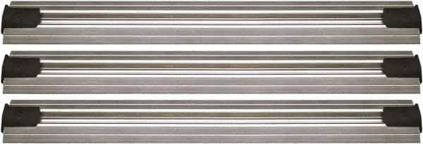 Quantum Storage - 2-1/2" Wide, Open Shelving Accessory/Component - Aluminum, Anodized Aluminum Finish, 108" Long, Use with Wire Shelving Units - Eagle Tool & Supply