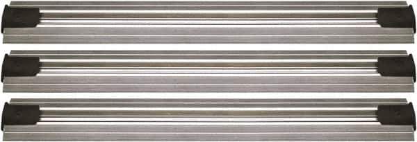 Quantum Storage - 2-1/2" Wide, Open Shelving Accessory/Component - Aluminum, Anodized Aluminum Finish, 120" Long, Use with Wire Shelving Units - Eagle Tool & Supply
