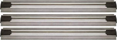 Quantum Storage - 2-1/2" Wide, Open Shelving Accessory/Component - Aluminum, Anodized Aluminum Finish, 120" Long, Use with Wire Shelving Units - Eagle Tool & Supply