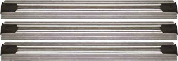 Quantum Storage - 2-1/2" Wide, Open Shelving Accessory/Component - Aluminum, Anodized Aluminum Finish, 132" Long, Use with Wire Shelving Units - Eagle Tool & Supply