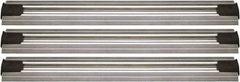 Quantum Storage - 2-1/2" Wide, Open Shelving Accessory/Component - Aluminum, Anodized Aluminum Finish, 132" Long, Use with Wire Shelving Units - Eagle Tool & Supply