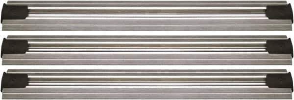 Quantum Storage - 2-1/2" Wide, Open Shelving Accessory/Component - Aluminum, Anodized Aluminum Finish, 144" Long, Use with Wire Shelving Units - Eagle Tool & Supply
