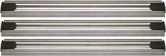Quantum Storage - 2-1/2" Wide, Open Shelving Accessory/Component - Aluminum, Anodized Aluminum Finish, 144" Long, Use with Wire Shelving Units - Eagle Tool & Supply
