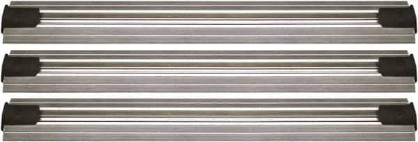 Quantum Storage - 2-1/2" Wide, Open Shelving Accessory/Component - Aluminum, Anodized Aluminum Finish, 156" Long, Use with Wire Shelving Units - Eagle Tool & Supply