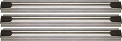 Quantum Storage - 2-1/2" Wide, Open Shelving Accessory/Component - Aluminum, Anodized Aluminum Finish, 156" Long, Use with Wire Shelving Units - Eagle Tool & Supply