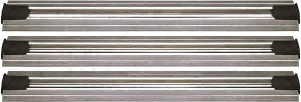 Quantum Storage - 2-1/2" Wide, Open Shelving Accessory/Component - Aluminum, Anodized Aluminum Finish, 180" Long, Use with Wire Shelving Units - Eagle Tool & Supply
