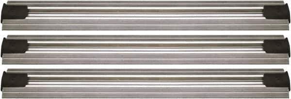 Quantum Storage - 2-1/2" Wide, Open Shelving Accessory/Component - Aluminum, Anodized Aluminum Finish, 192" Long, Use with Wire Shelving Units - Eagle Tool & Supply