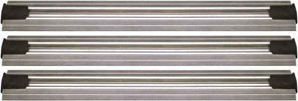 Quantum Storage - 2-1/2" Wide, Open Shelving Accessory/Component - Aluminum, Anodized Aluminum Finish, 204" Long, Use with Wire Shelving Units - Eagle Tool & Supply