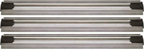 Quantum Storage - 2-1/2" Wide, Open Shelving Accessory/Component - Aluminum, Anodized Aluminum Finish, 216" Long, Use with Wire Shelving Units - Eagle Tool & Supply