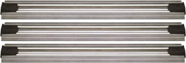 Quantum Storage - 2-1/2" Wide, Open Shelving Accessory/Component - Aluminum, Anodized Aluminum Finish, 228" Long, Use with Wire Shelving Units - Eagle Tool & Supply