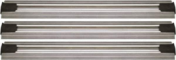Quantum Storage - 2-1/2" Wide, Open Shelving Accessory/Component - Aluminum, Anodized Aluminum Finish, 240" Long, Use with Wire Shelving Units - Eagle Tool & Supply