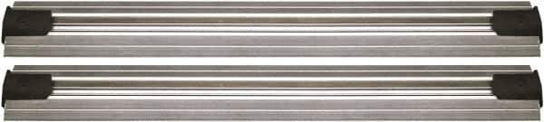 Quantum Storage - 2-1/2" Wide, Open Shelving Accessory/Component - Aluminum, Anodized Aluminum Finish, 120" Long, Use with Wire Shelving Units - Eagle Tool & Supply