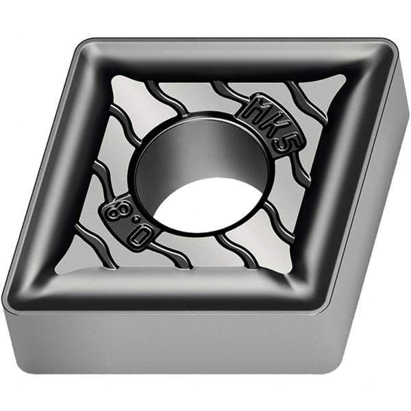 Walter - CNMG431 MK5 Grade WKK10S Carbide Turning Insert - TiCN/Al2O3/TiCN Finish, 80° Diamond, 1/2" Inscr Circle, 3/16" Thick, 1/64" Corner Radius - Eagle Tool & Supply