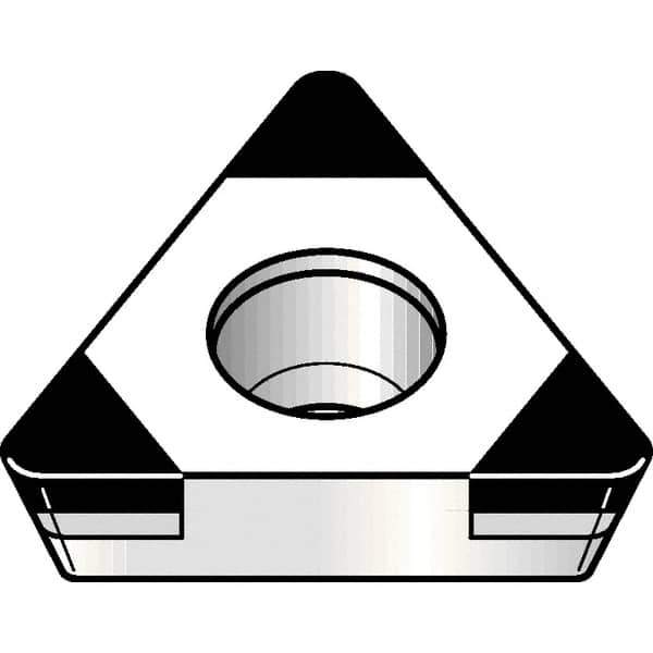 Kennametal - TPGW32.52 MT Grade KBH20 PCBN Turning Insert - Nano-Composite Finish, 60° Triangle, 3/8" Inscr Circle, 5/32" Thick, 1/32" Corner Radius - Eagle Tool & Supply