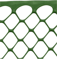 Tenax - 50' Long x 4' High, Green Temporary Warning Barrier Fence - 1-1/2" x 1-1/2" Mesh - Eagle Tool & Supply