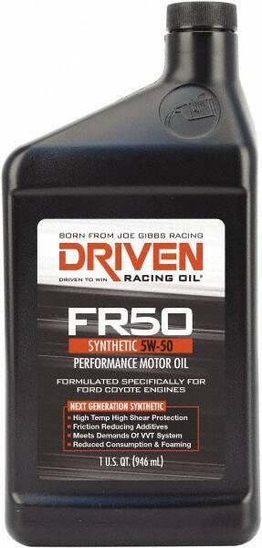 Joe Gibbs Driven Racing Oil - 1 Quart Synthetic Engine Oil - Grade 5W-50 - Eagle Tool & Supply