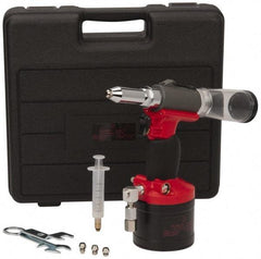 PRO-SOURCE - 3/32, 1/8, 5/32 & 3/16" Capacity, Air Riveter - 4 CFM, 15mm Long Stroke, 1/4 NPT Inlet - Eagle Tool & Supply