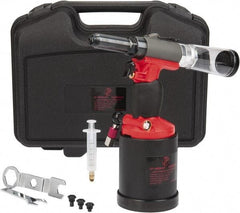 PRO-SOURCE - 3/16, 7/32, 1/4 & 5/16" Capacity, Air Riveter - 4 CFM, 22.5mm Long Stroke, 1/4 NPT Inlet - Eagle Tool & Supply