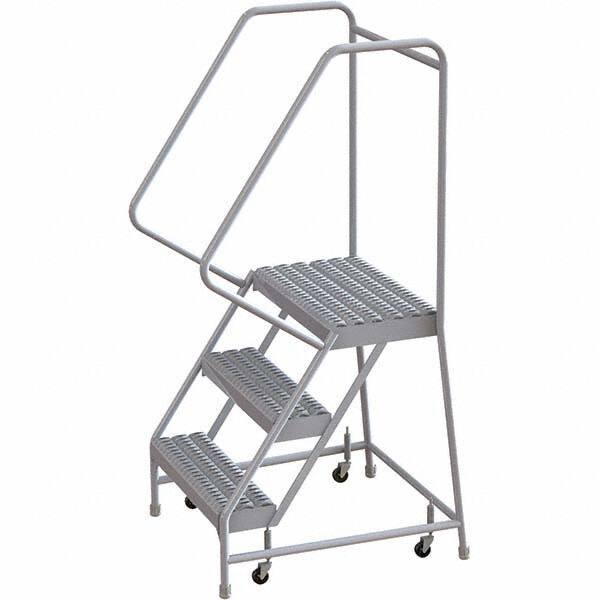 TRI-ARC - Rolling & Wall Mounted Ladders & Platforms Type: Rolling Warehouse Ladder Style: Rolling Safety Ladder - Eagle Tool & Supply