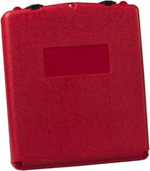 Justrite - 1 Piece Red Document Holders-Certificate/Document - 15-3/4" High x 13.3" Wide - Eagle Tool & Supply