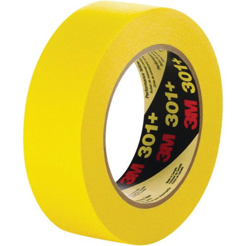 3M Performance Yellow Masking Tape 301+ 24 mm × 55 m 6.3 mil - Eagle Tool & Supply