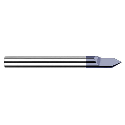 Engraving Cutters - 0.1875″ (3/16″) Shank Diameter × 50° included Carbide Pointed Engraver, 1 Flute, AlTiN Coated - Exact Industrial Supply