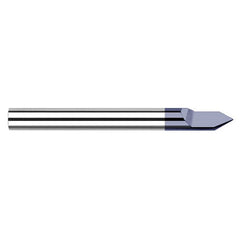 Engraving Cutters - 0.1250″ (1/8″) Shank Diameter × 50° included Carbide Pointed Engraver, 1 Flute, AlTiN Coated - Exact Industrial Supply
