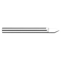 Engraving Cutters - 0.2500″ (1/4″) Shank Diameter × 90° included Carbide Pointed Engraver, 1 Flute - Exact Industrial Supply