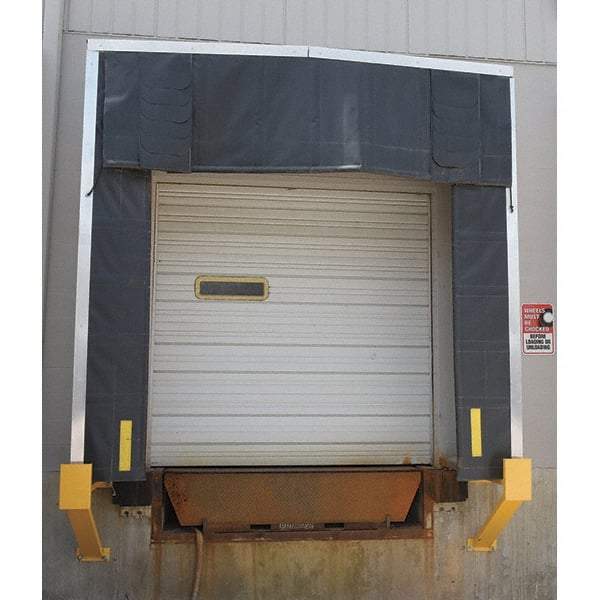 Vestil - 10' Door Width x 10' Door Height Nylon Dock Shelter - Black - Eagle Tool & Supply