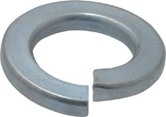 Value Collection - M10, 10.2mm ID, 18.1mm OD, 2.2mm Thick Split Lock Washer - Grade 8 Spring Steel, Zinc-Plated Finish, 10.2mm Min ID, 10.7mm Max ID - Eagle Tool & Supply