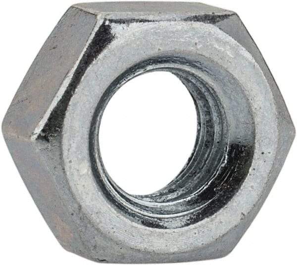 Value Collection - M6x1.00 Metric Coarse Steel Right Hand Hex Nut - 10mm Across Flats, 5mm High, Hot Dipped Galvanized Finish - Eagle Tool & Supply