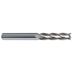 12mm Dia. x 150mm Overall Length 4-Flute Square End Solid Carbide SE End Mill-Round Shank-Center Cut-Uncoated - Eagle Tool & Supply