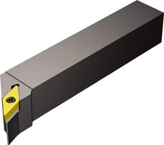 Sandvik Coromant - SVHB, Left Hand Cut, -17.50° Lead Angle, 3/4" Shank Height x 3/4" Shank Width, Neutral Rake Indexable Turning Toolholder - 4-1/2" OAL, VBMT 16 04 08 Insert Compatibility, Series CoroTurn 107 - Eagle Tool & Supply