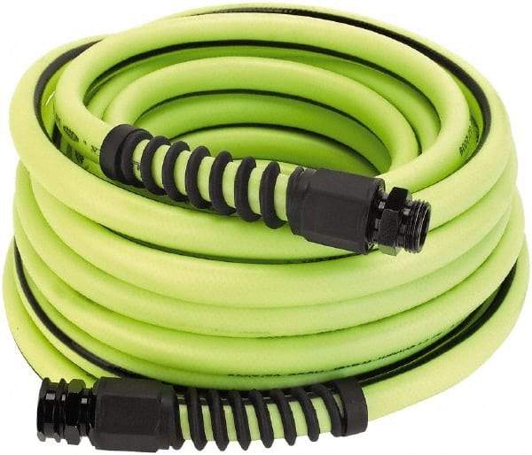 Legacy - 100' Long Water Hose - 5/8" Diam, 3/4" GHT, Hybrid Polymer, 165 psi, All Season, Green - Eagle Tool & Supply