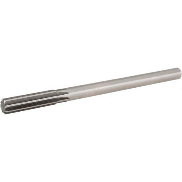 Hertel - 0.55" High Speed Steel 8 Flute Chucking Reamer - Straight Flute, 0.4355" Straight Shank, 2" Flute Length, 8" OAL - Eagle Tool & Supply