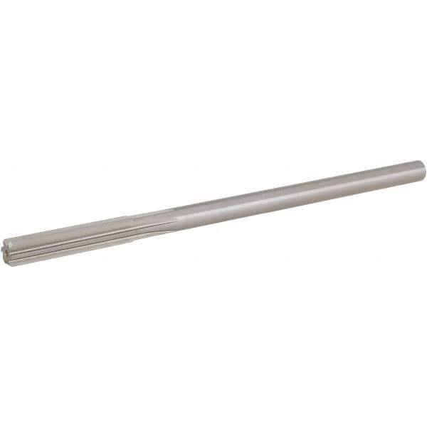 Hertel - 0.267" High Speed Steel 6 Flute Chucking Reamer - Straight Flute, 1/4" Straight Shank, 1-1/2" Flute Length, 6" OAL - Eagle Tool & Supply