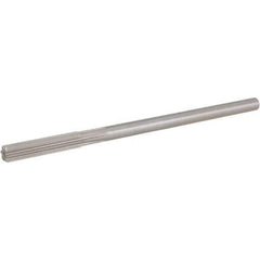 Hertel - 0.355" High Speed Steel 6 Flute Chucking Reamer - Straight Flute, 0.3105" Straight Shank, 1-3/4" Flute Length, 7" OAL - Eagle Tool & Supply