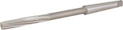 Hertel - 17/32" High Speed Steel 6 Flute Chucking Reamer - Spiral Flute, 1MT Morse Taper Shank, 2" Flute Length, 8" OAL - Eagle Tool & Supply