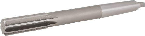 Hertel - 1" High Speed Steel 8 Flute Chucking Reamer - Straight Flute, Morse Taper Shank, 2-3/4" Flute Length, 10-1/2" OAL - Eagle Tool & Supply