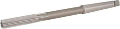 Hertel - 17/32" High Speed Steel 6 Flute Chucking Reamer - Straight Flute, 1MT Morse Taper Shank, 2" Flute Length, 8" OAL - Eagle Tool & Supply