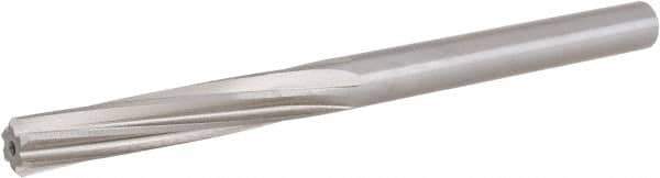 Hertel - Letter N High Speed Steel 6 Flute Chucking Reamer - Spiral Flute, 0.302" Straight Shank, 1-1/2" Flute Length, 4-3/8" OAL - Eagle Tool & Supply