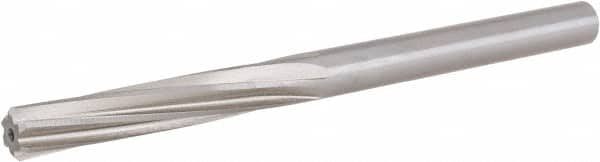 Chucking Reamer: 21/64″ Dia, 4-5/8″ OAL, 1-1/2″ Flute Length, Straight Shank, High Speed Steel 6 Flute