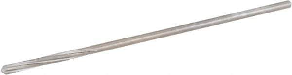 Hertel - 3/32" Cobalt 4 Flute Chucking Reamer - Spiral Flute, 0.088" Straight Shank, 3/4" Flute Length, 3" OAL - Eagle Tool & Supply