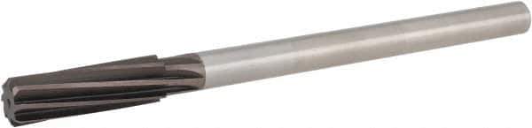 Hertel - 3/4" High Speed Steel 8 Flute Chucking Reamer - Spiral Flute, 5/8" Straight Shank, 2-1/2" Flute Length, 9-1/2" OAL - Eagle Tool & Supply