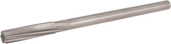 Hertel - 29/64" High Speed Steel 6 Flute Chucking Reamer - Spiral Flute, 0.373" Straight Shank, 1-3/4" Flute Length, 7" OAL - Eagle Tool & Supply