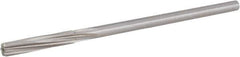 Hertel - Letter E High Speed Steel 6 Flute Chucking Reamer - Spiral Flute, 0.2405" Straight Shank, 1-1/2" Flute Length, 6" OAL - Eagle Tool & Supply