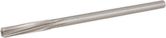 Hertel - 15/32" High Speed Steel 6 Flute Chucking Reamer - Spiral Flute, 0.373" Straight Shank, 1-3/4" Flute Length, 7" OAL - Eagle Tool & Supply