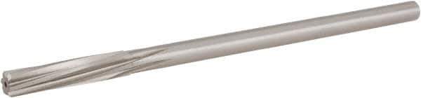 Hertel - 25/64" High Speed Steel 6 Flute Chucking Reamer - Spiral Flute, 0.3105" Straight Shank, 1-3/4" Flute Length, 7" OAL - Eagle Tool & Supply